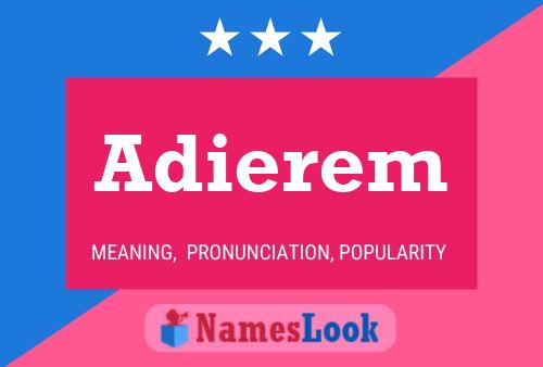 Adierem Name Poster