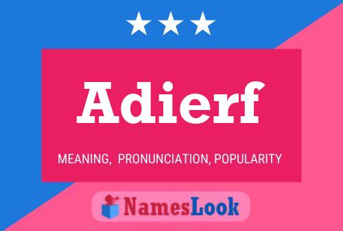 Adierf Name Poster