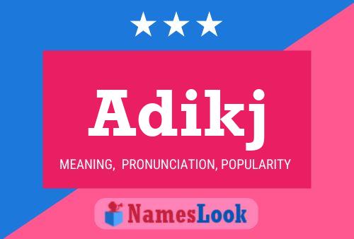 Adikj Name Poster