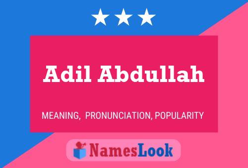 Adil Abdullah Name Poster