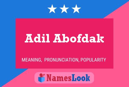 Adil Abofdak Name Poster