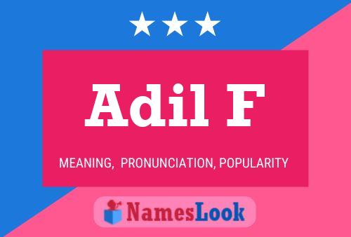 Adil F Name Poster