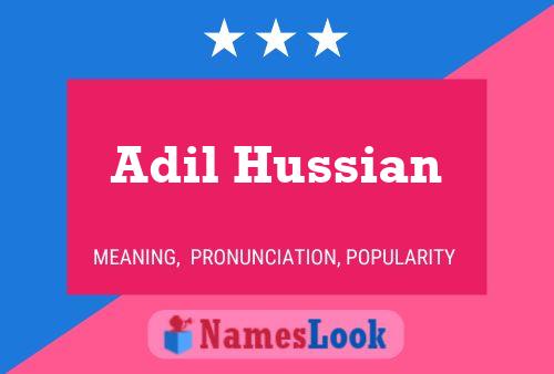 Adil Hussian Name Poster