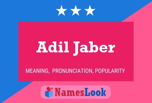 Adil Jaber Name Poster