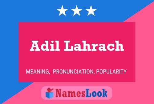 Adil Lahrach Name Poster