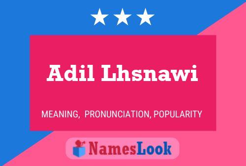 Adil Lhsnawi Name Poster