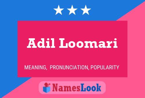 Adil Loomari Name Poster