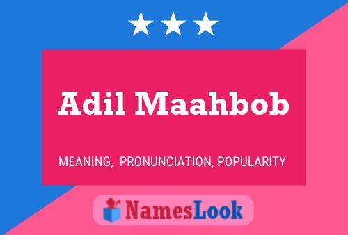 Adil Maahbob Name Poster