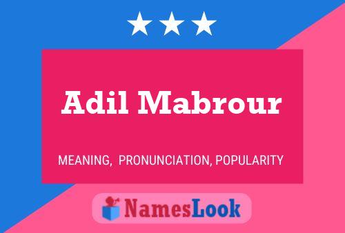 Adil Mabrour Name Poster