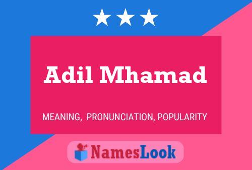 Adil Mhamad Name Poster