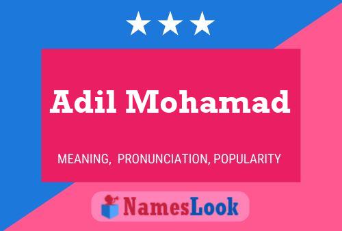 Adil Mohamad Name Poster