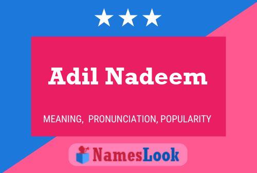 Adil Nadeem Name Poster