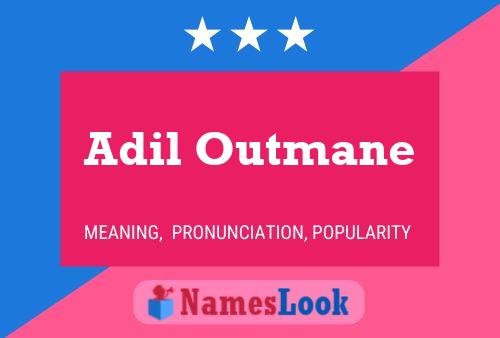 Adil Outmane Name Poster