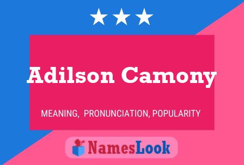 Adilson Camony Name Poster