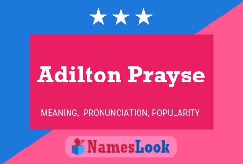 Adilton Prayse Name Poster