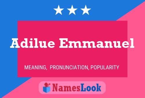 Adilue Emmanuel Name Poster