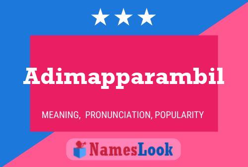 Adimapparambil Name Poster