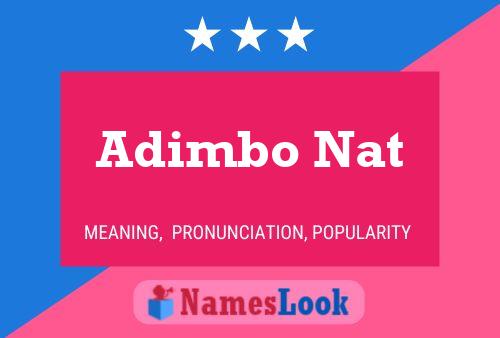 Adimbo Nat Name Poster