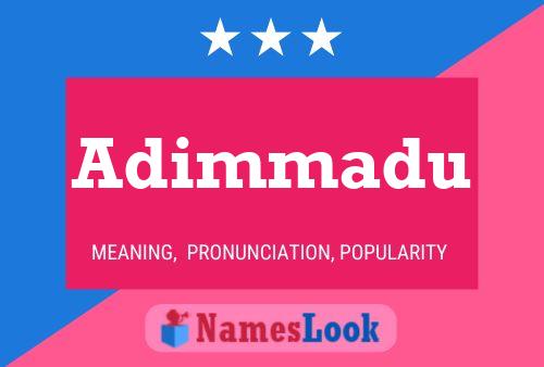 Adimmadu Name Poster