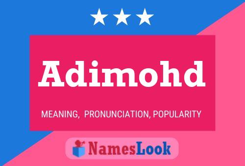 Adimohd Name Poster