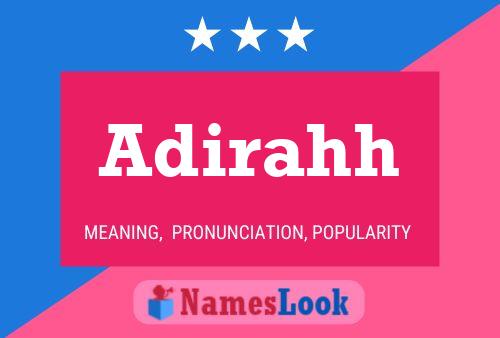 Adirahh Name Poster