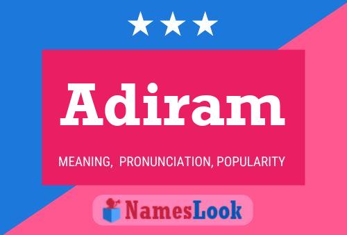 Adiram Name Poster