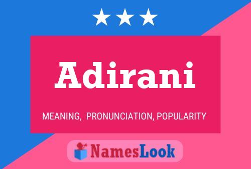 Adirani Name Poster