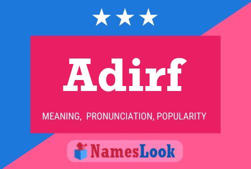 Adirf Name Poster