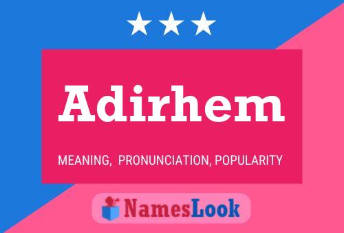 Adirhem Name Poster