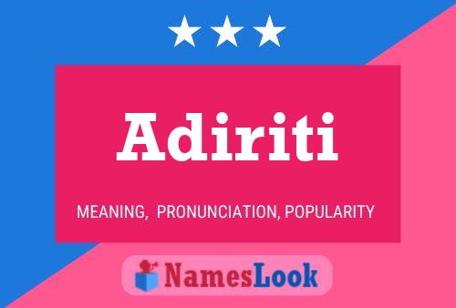 Adiriti Name Poster