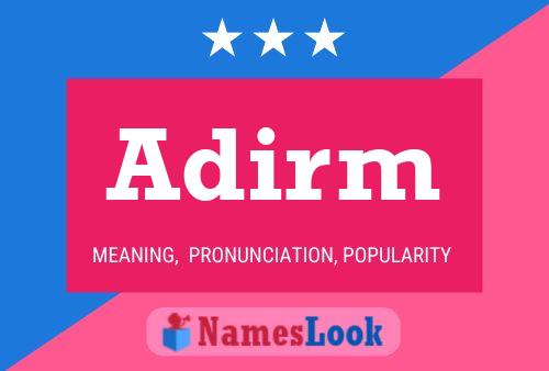 Adirm Name Poster