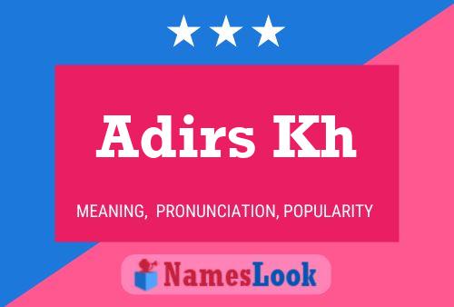 Adirs Kh Name Poster