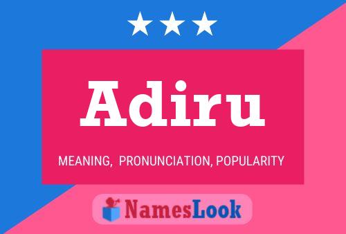 Adiru Name Poster