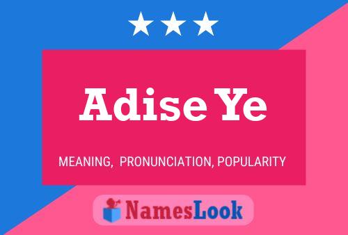 Adise Ye Name Poster