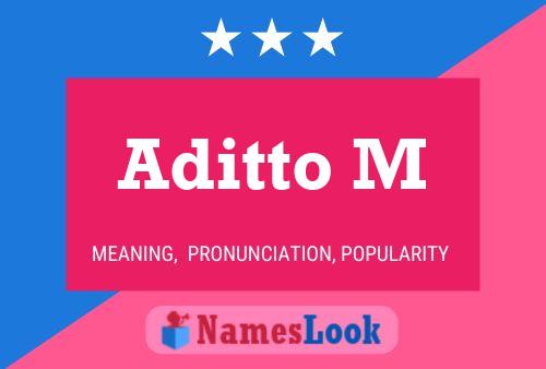 Aditto M Name Poster