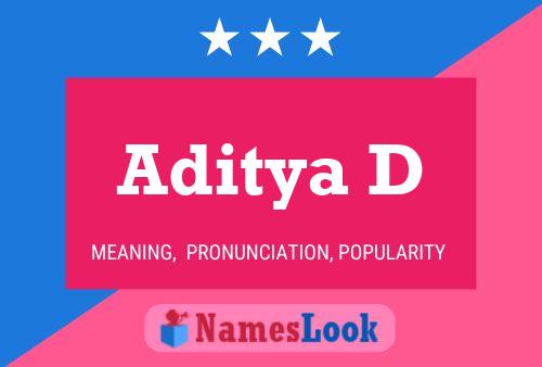 Aditya D Name Poster