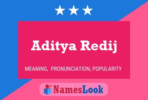 Aditya Redij Name Poster