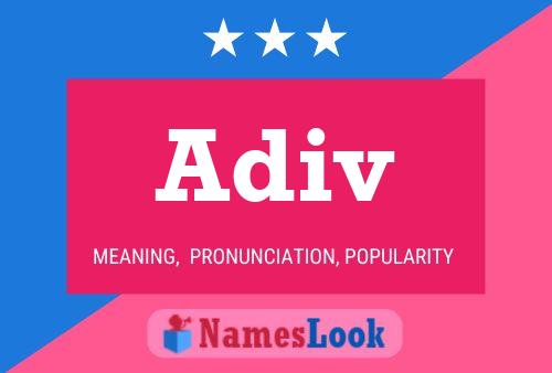 Adiv Name Poster