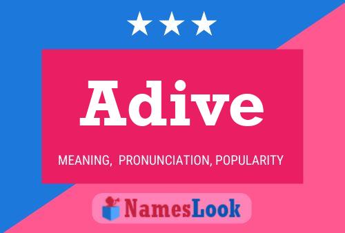 Adive Name Poster