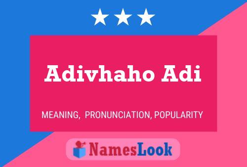 Adivhaho Adi Name Poster