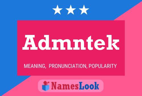 Admntek Name Poster