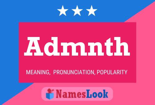 Admnth Name Poster