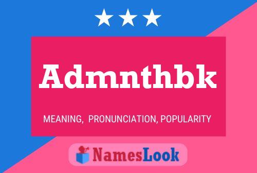 Admnthbk Name Poster