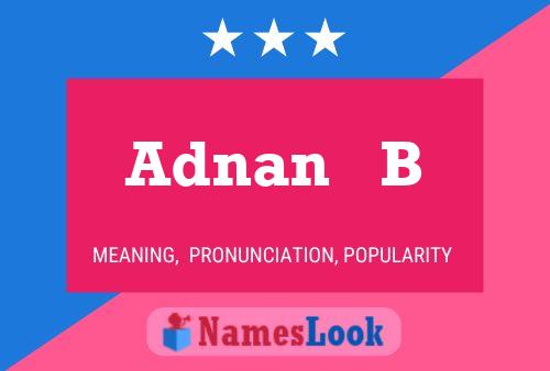 Adnan   B Name Poster