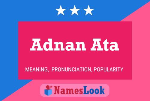 Adnan Ata Name Poster