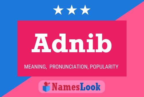 Adnib Name Poster