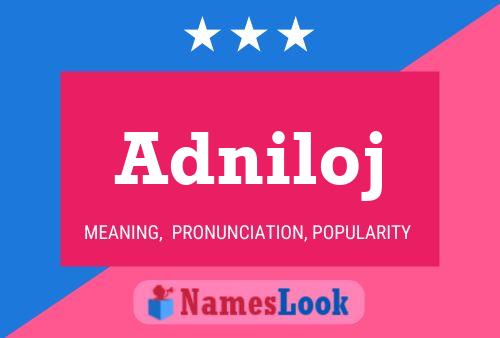 Adniloj Name Poster