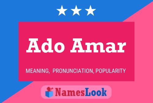 Ado Amar Name Poster