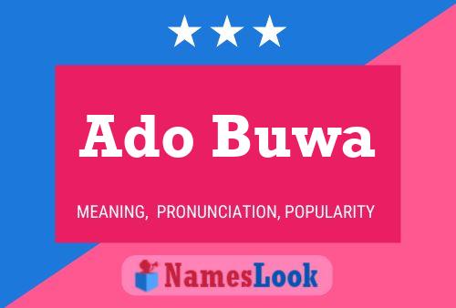 Ado Buwa Name Poster