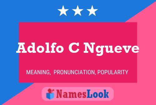 Adolfo C Ngueve Name Poster